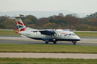 OY-NCA @ EGCC - British Airways Dornier taxiing - Manchester Airport - by David Burrell