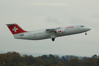 HB-IXW @ EGCC - Swiss Air British Aeospace Avro 146-RJ -100 taking off - Manchster Airport - by David Burrell