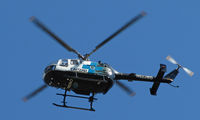 N623MB @ KCCR - CALSTAR 1986 MBB BO-105S returning to ramp near tower at Buchanan Field - by Steve Nation