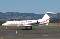 N851CB @ KAPC - Pleasant Aircraft Leasing (Newbury, CT) 2008 Gulfstream Aerospace GIV-X (G450) on heavy jet ramp at Napa, CA - by Steve Nation