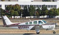 N5599V @ KCCR - 1989 Beech B36TC taxiing for take-off on RWY 32R at Buchanan Field - by Steve Nation