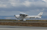 N254EK @ KSQL - 2011 Cessna 172S nearing touchdown at San Carlos, CA
