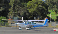 N74400 @ KPAO - Locally-based 1976 Grumman American AA-5B taxiing for ramp at Palo Alto, CA