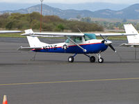 N677JF @ KAPC - Newly registered Cessna 150 at Napa, CA in USAF Acadamy colors and T-51A on nose - by Steve Nation
