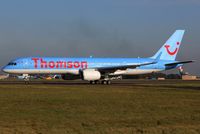 G-OOBB @ EGSH - Departing EGSH, Fresh out of spray in Thomson C/S (Ex FirstChoice). - by Matt Varley