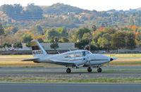 N14012 @ KCCR - Ja-Mar Industries (Santa Clara, CA) 1971 Piper PA-23-250 Aztec taxis for RWY 19R in late afternoon sun at Buchanan Field - by Steve Nation