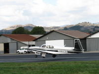 N711WZ @ SZP - 1990 Mooney M20M TLS Turbo BRAVO, Lycoming TIO-540-AF1A 270 Hp, takeoff Rwy 22. Mooney built 49 of these in 1990. - by Doug Robertson