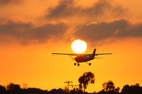 N97963 @ KSMO - Sunset departure. - by Krister Karlsmoen