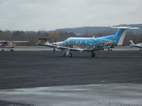 N123CF @ 4B8 - Pilatus N123CF parked at Robertson Field. - by Mark K.