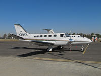 N318AK @ KTLR - Caribou Construction Inc (Jerome, ID) 1978 Cessna 441 at Tulare, CA for International Ag Exposition - by Steve Nation