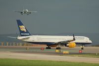 TF-FIZ @ EGCC - Icelandair Boeing 757-256 TF-FIZ taxiing Manchester Airport. - by David Burrell