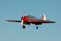 G-YAKF @ EGFH - Resident Yak-52 on finals Runway 28. Previouis registration ZU-IAK. - by Roger Winser