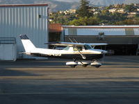 N66455 @ SZP - 1974 Cessna 150M, Lycoming O-200 100 Hp, holding short 04 extended - by Doug Robertson