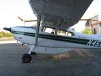 N4508F @ SZP - 1966 Cessna 185E, Continental O-470-F 260 Hp, 84 gallon long range tanks, 6 place, ventral cargo pod - by Doug Robertson