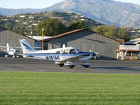 N181AE @ SZP - 1977 Piper PA-28-181 ARCHER II, Lycoming O-360-A4M 180 Hp, landing roll Rwy 04 - by Doug Robertson