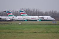 EI-RJV @ EGSH - Two of the three Lamia 146's currently at Norwich. - by Graham Reeve
