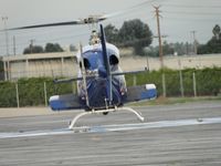 N427MA @ POC - Gust of wind as ship is lifting off - by Helicopterfriend