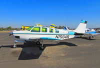 N7934R @ KTLR - Bay area-based 1969 Beech 36 @ Tulare, CA for International Ag Expo - by Steve Nation