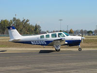 N66885 @ KTLR - Marysville, CA-based 1979 Beech A36TC taxis in @ Tulare, CA for International Ag Expo - by Steve Nation