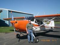 N9129A @ 3GV - Randy Brooks and his aircraft after many years of restoration.  This aircraft suffered engine failure and crash landed at Grain Valley, Mo.  3GV.  9-6-2009 - by Property of Randy Brooks