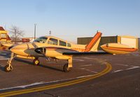 N8071M @ KAXN - Cessna 310I at the fuel pumps.