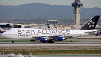 N121UA @ KLAX - United Airlines in Star Alliance livery arriving on 25L.
