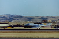 N350EF @ BIL - Lear 35 @ BIL - by Daniel Ihde