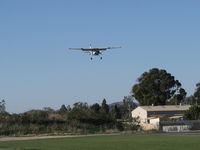 N2982A @ SZP - 1953 Cessna 180, Continental O-470-A 225 Hp, first year of production, on final Rwy 04 - by Doug Robertson