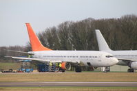 G-EZKD @ EGBP - G-EZKD already at the end of its life - in the break-up area at Kemble, recovery process well underway. - by Pete Hughes
