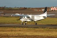 G-SYLV @ EGFH - Skydive Swansea's newly registered Cessna Grand Caravan about to depart Runway 28. Was registered D-FAAH. - by Roger Winser