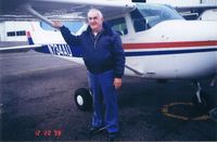 N734AU @ PHL - The last photo of my dad, before he passed away.  Of course it was with an airplane.  The airport was his second home! - by remaker