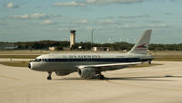 N745VJ @ RSW - US Airways A319 waiting at RSW