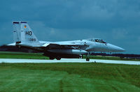 77-0089 @ EHGR - 49 TFW F-15A 77-0089 seen here on deployment at Gilze-Rijen AB, The Netherlands in 1990, used to be a 32 TFS aircraft of Soesterberg AB. - by Nicpix Aviation Press  Erik op den Dries