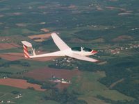 N37WW @ KFDK - In flight above Frederick MD, 3,500 ft MSL; 2005 - by J. Posbic