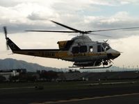 N120LA @ POC - Left turn, air taxi into helipad area and then turn around to face north - by Helicopterfriend