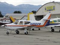 N4822W @ CNO - Tied down and parked - by Helicopterfriend