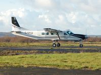 G-SYLV @ EGFH - Skydive Swansea's Grand Caravan lining up for departure Runway 28. - by Roger Winser