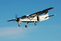 G-SYLV @ EGFH - Skydive Swansea's Grand Caravan returning from a drop. - by Roger Winser