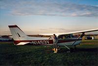 N1453V @ POU - 1974 Cessna 172M N1453V at Dutchess County Airport, Poughkeepsie, NY - 1986 - by scotch-canadian