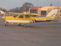 N222EM @ IGQ - On the ramp at Chicago/Lansing. Unique security system on the prop.
