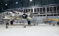 N10V @ WS17 - Built in 1943, this late-model Mitchell saw action in World War II.  It is on display in the EAA's new Eagle Hangar. - by Daniel L. Berek