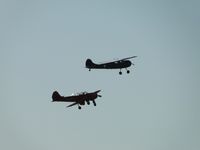 N9848A @ CNO - Cessna was the first plane off and the Yak-52 played catch up for some formation flying - by Helicopterfriend