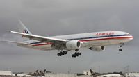 N792AN @ MIA - American Triple 7 about to touch down Runway 12 - by Florida Metal