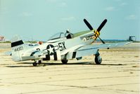N51EA @ OQU - Description: 1944 North American P-51D N51EA Double Trouble at Quonset State Airport, North Kingstown, RI - circa 1980's - by scotch-canadian