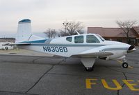N8306D @ KAXN - Beech 95 Travel Air at the fuel pumps. - by Kreg Anderson
