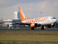 G-EZJK @ EHAM - Landing on runway 06 of Amsterdam Airport - by Willem Goebel