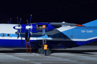 UR-DWF @ LOWL - Merdian Aviation Antonov An-12BK technical check in LOWL/LONZ