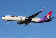 N580HA @ LAS - Hawaiian Airlines N580HA (FLT HAL6) from Honolulu Int'l (PHNL) on short final to RWY 25L. - by Dean Heald