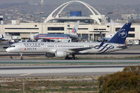 N717TW @ LAX - Delta Airlines SkyTeam livery N717TW (FLT DAL863) from John F Kennedy Int'l (KJFK) on the high-speed taxiway after landing on RWY 25L.