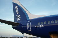 YR-BIA @ EGMC - Outside Lasham Engineering Hangar - by Alan Pratt